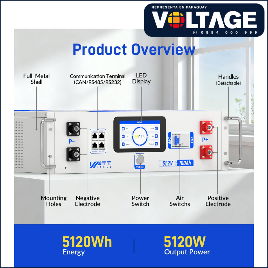 Bateria LiFePO4 Rack Paraguay 48v100ah Server Rack - Imagen 5